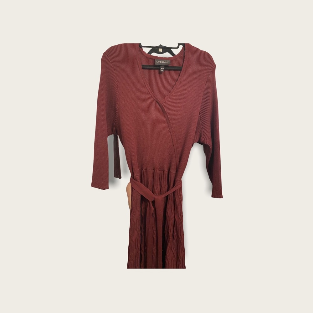 Plus size maroon sweater dress like new size 26/28
